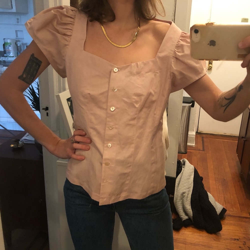 Rebecca Taylor Pink Button up blouse